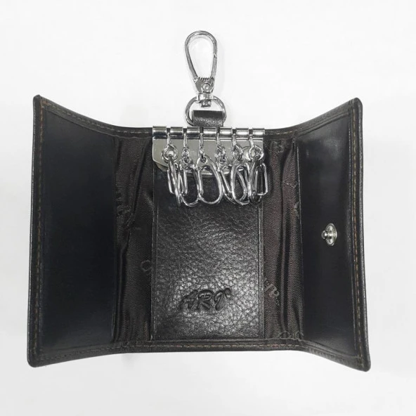 Kahve Renk-Kemere Asılan Deri Anahtarlık - 5