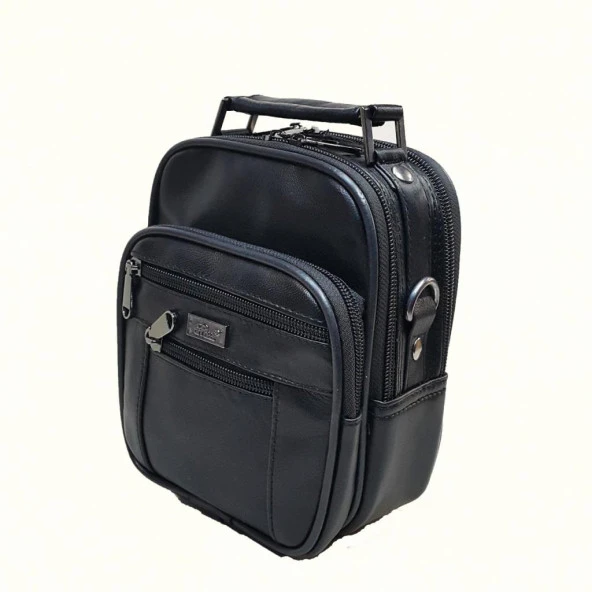 Şık Çelik Kasalı Erkek Deri Çanta-Mini Boy - 12