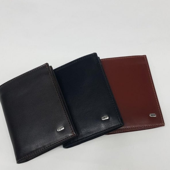 Siyah-Taba-Kahve Renklerde Kartlık, Kimlik Ve Bozuk Para Bölmeli Deri Cüzdan - 7