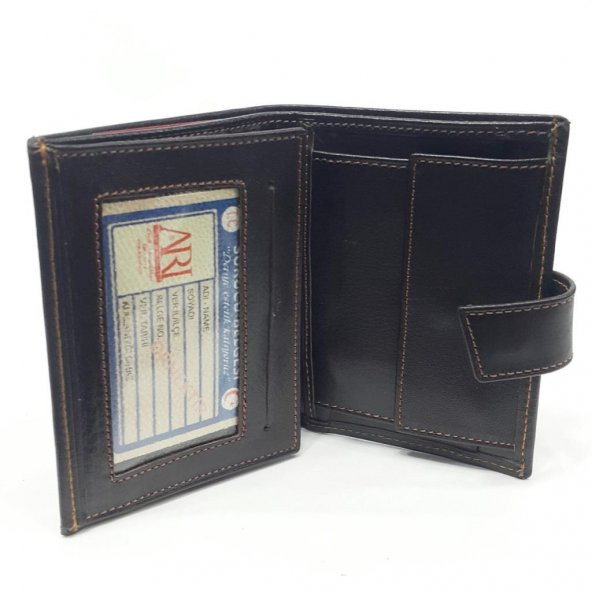 Siyah-Taba-Kahve Renkte Kartlık, Kimlik Ve Çıtçıtlı Bozuk Para Bölmeli Deri Cüzdan - 9