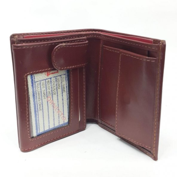 Siyah-Taba-Kahve Renklerde Kartlık, Kimlik Ve Bozuk Para Bölmeli Çıtçıtlı Deri Cüzdan - 3