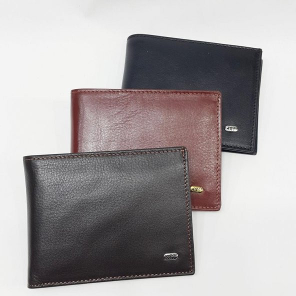 Kahve-Siyah-Taba Renkte Kartlık, Kimlik, Ehliyet Ve Çıtçıtlı Bozuk Para Bölmeli Yatay Deri Cüzdan - 10