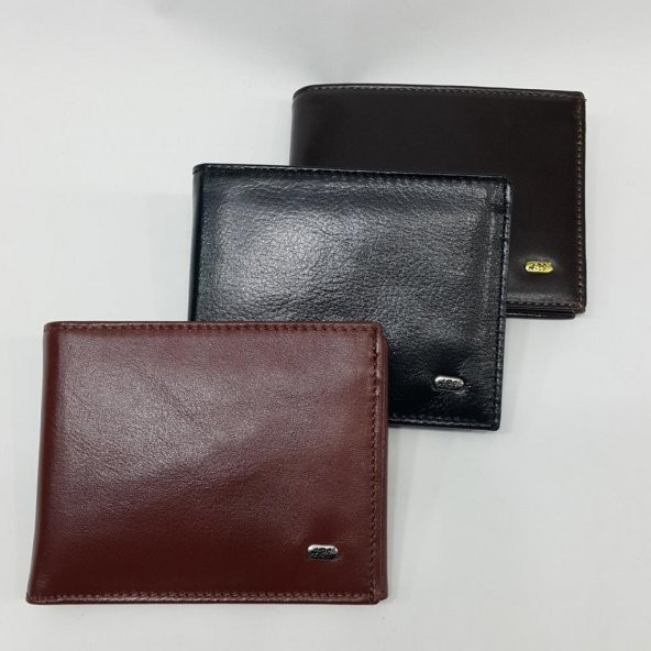 Kahve-Siyah-Taba Renkte Kartlık, Kimlik, Ehliyet Bölmeli İç Fermuarlı Yatay Deri Cüzdan - 11