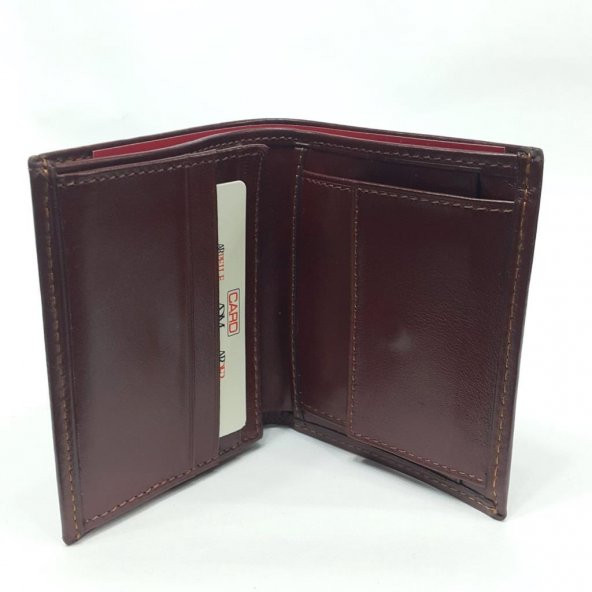 Siyah-Taba-Kahve Renkte Kartlık, Ehliyet Ve Kimlik Bölmeli Bozuk Para Gözlü Deri Cüzdan - 8