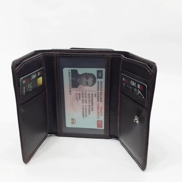 Deri Cüzdan Bayan Kahve Renk - 3