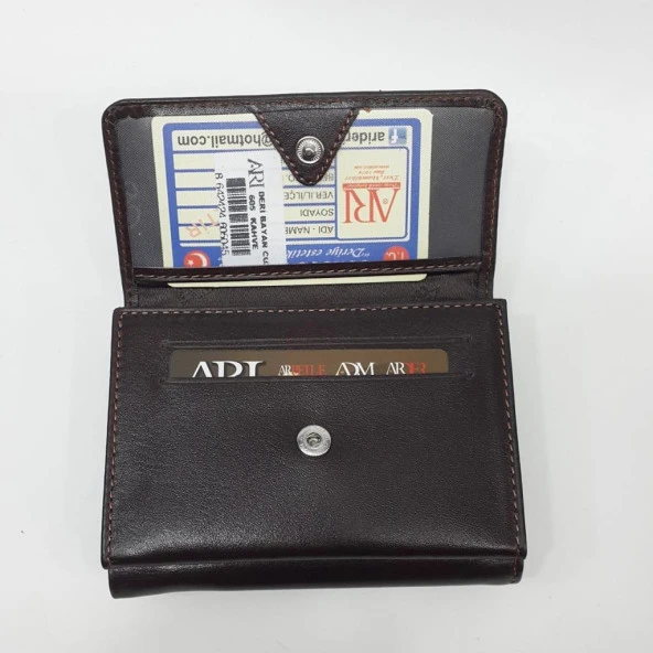 Deri Cüzdan Bayan Kahve Renk - 2