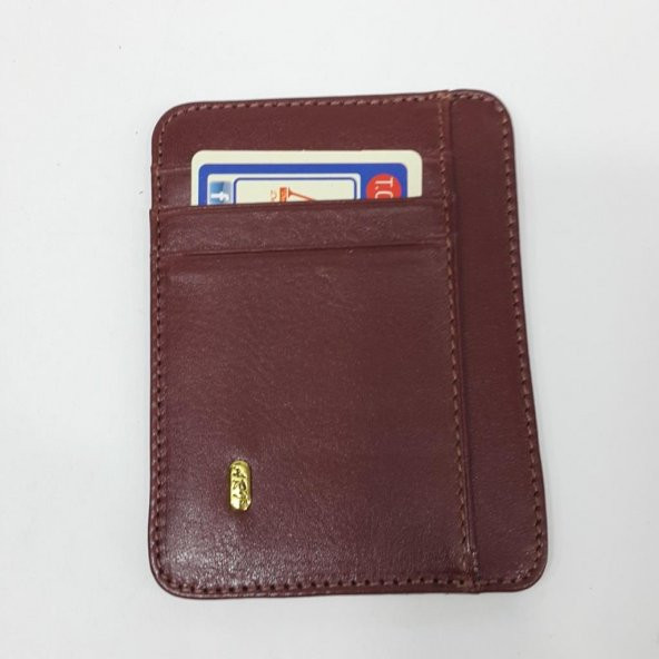 Siyah-Taba-Kahve Renkte Kart Cepli Dikey Model Hakiki Deri Kartlık - 2