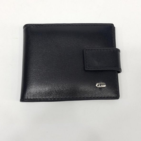 Siyah-Taba-Kahve Renkte Yatay Model Çıtçıtlı Hakiki Deri Kartlık - 3
