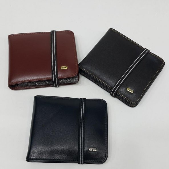 Siyah-Taba-Kahve Renkte Yatay Model Hakiki Deri Lastik Tasarım Kartlık - 7