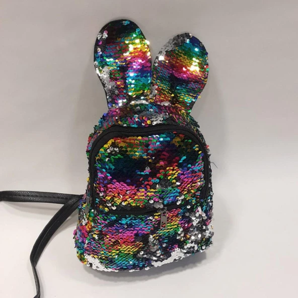 Tavşan Model Gökkuşağı Çocuk Sırt Çantası - 11