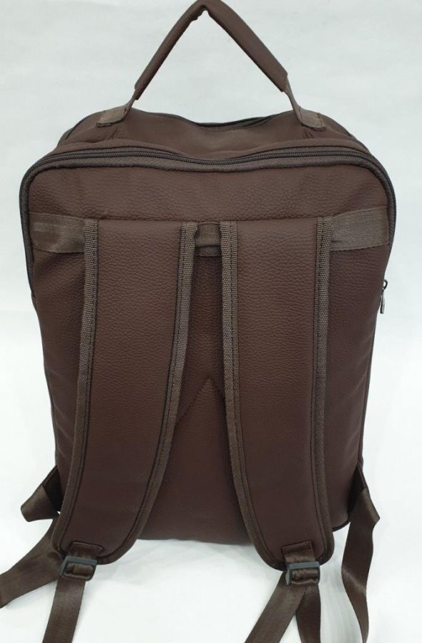 İmitasyon Deri Leptop Sırt Çantası - 4