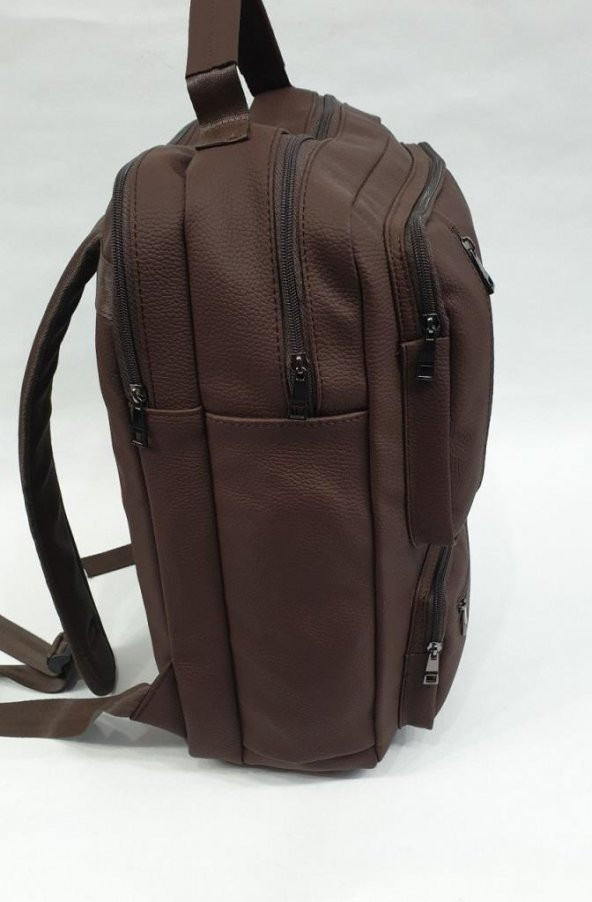 İmitasyon Deri Leptop Sırt Çantası - 12