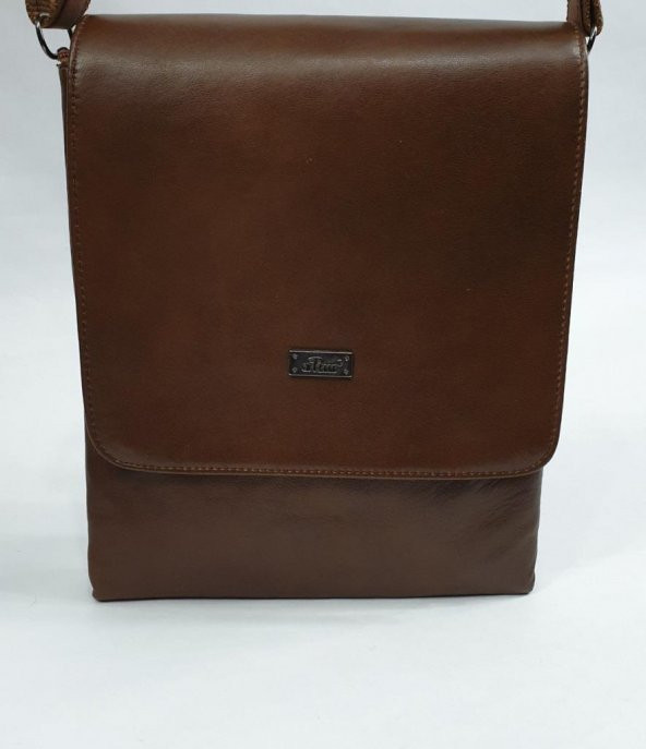 Klasik Mıknatıslı Kapaklı Deri El Çantası - 6