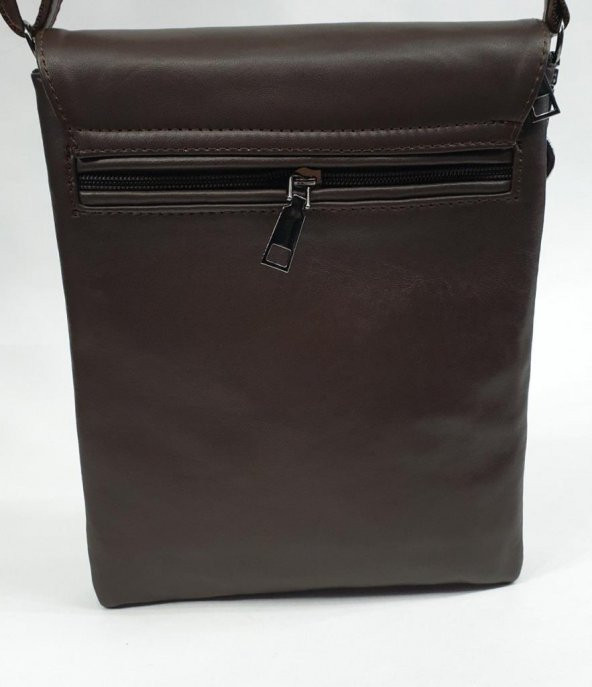 Klasik Mıknatıslı Kapaklı Deri El Çantası - 9