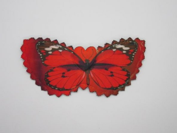 Kelebek Model Kırmızı Renk Desenli Kumaş Göz Bandı