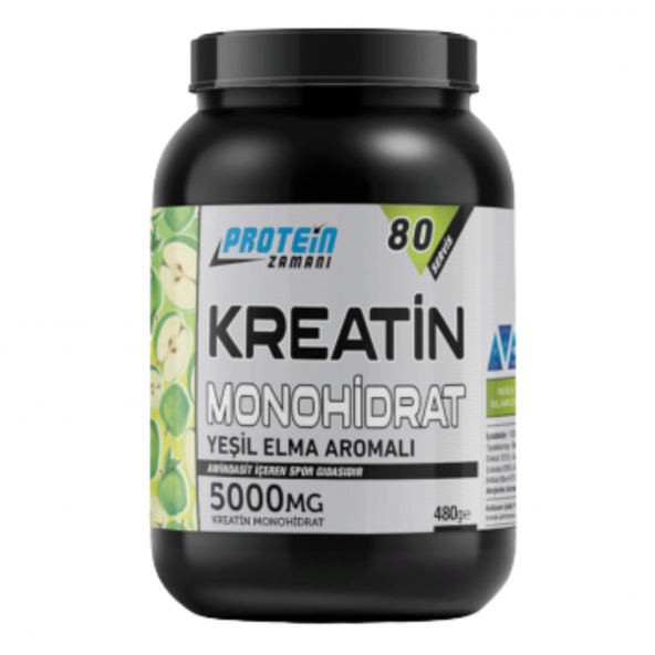 Protein Zamanı Kreatin Monohidrat (Creatine) 480 gr 80 Servis Yeşil Elma - 1