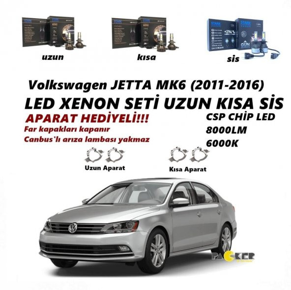 VW Jetta MK6 Mini Led Xenon CSP Far Ampulü Uzun Kısa Sis Aparat