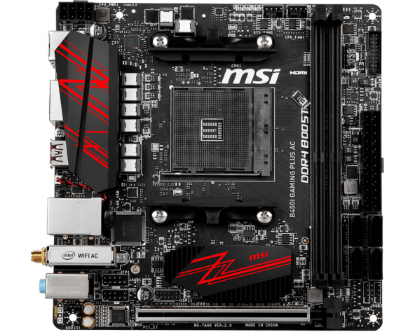 MSI B450I GAMING PLUS AC 3466MHz DDR4 AM4 MIN ITX - 2