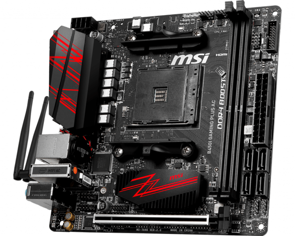 MSI B450I GAMING PLUS AC 3466MHz DDR4 AM4 MIN ITX - 3