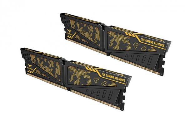 Team T-Force Vulcan TUF Gaming Alliance 16GB (2x8GB) 3200MHz CL16 DDR4 Gaming Ram (TLTYD416G3200HC16CDC01) - 1