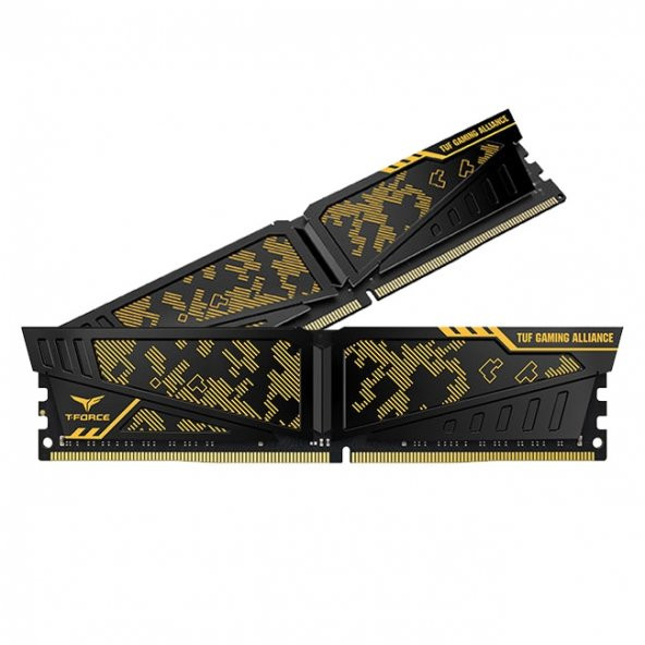 Team T-Force Vulcan TUF Gaming Alliance 16GB (2x8GB) 3200MHz CL16 DDR4 Gaming Ram (TLTYD416G3200HC16CDC01) - 2