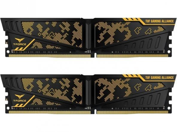 Team T-Force Vulcan TUF Gaming Alliance 16GB (2x8GB) 3200MHz CL16 DDR4 Gaming Ram (TLTYD416G3200HC16CDC01) - 3