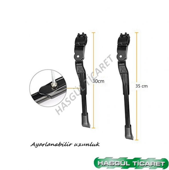 HSGL BİSİKLET ARKA KADRO BAĞLANTILI AYARLANABİLİR DESTEK SİYAH AYAK - 3