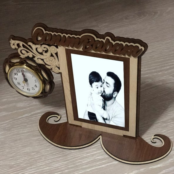 Babalar Gününe Özel Tasarım  Canım Babam  Saatli Çerçeve - 2