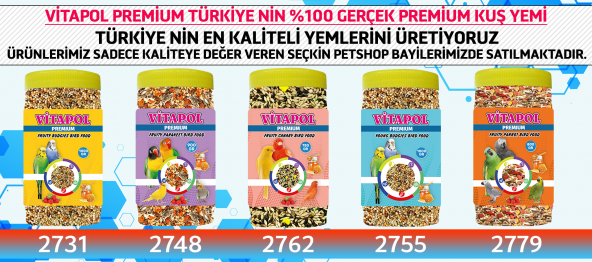 VİTAPOL PREMIUM MEYVELİ PAPAĞAN KUŞ YEMİ 800 GR - 2