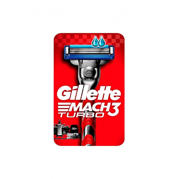 Gillette Mach3 Turbo Tıraş Makinesi 2 Yedekli Kırmızı Seri 7702018514922