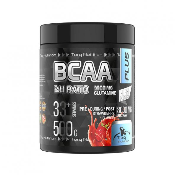 Torq Nutrition Bcaa+ 500 Gr (BCAA + L-Glutamine) Çilek Aromalı