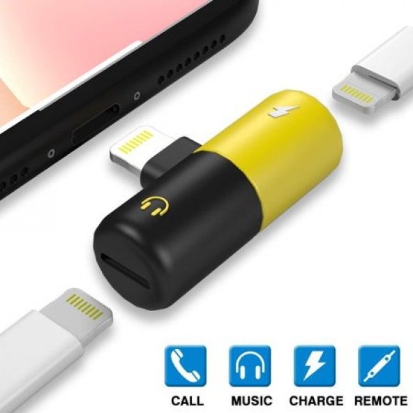 İphone 7-8-X Kulaklık ve Şarj Girişi Çoklayıcı Lightning Adaptör - 3