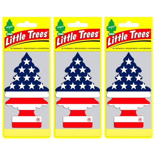 Little Trees Amerikan Bayraklı Vanilla Pride Oto Kokusu 3 Adet