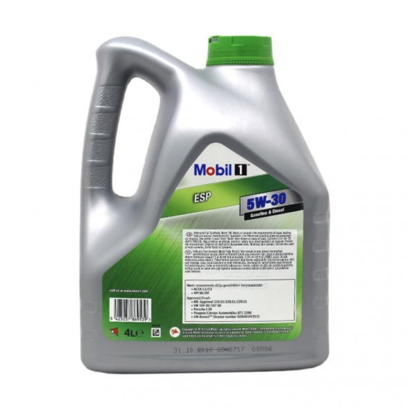 Mobil 1 ESP 5W-30 4 Lt Tam Sentetik Partiküllü Motor Yağı - Resim 4