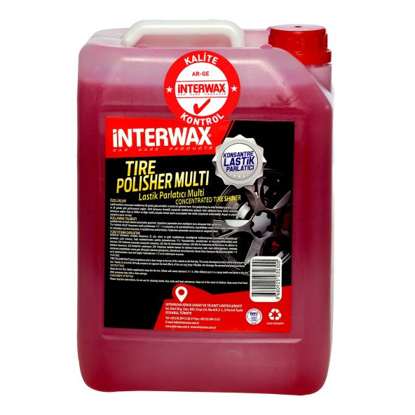 İNTERWAX LASTİK PARLATICI 500 ML & LASTİK SÜNGERİ