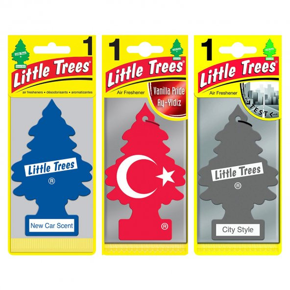 Little Trees 3lü Set TÜRK Bayrağı/New Car/City Style Asma Koku