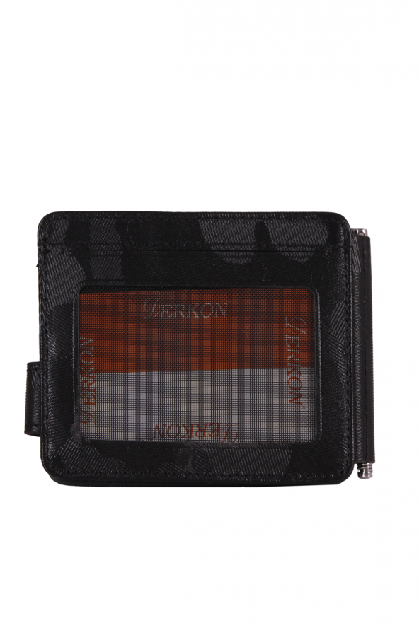 Derkon 00151 Parlak Siyah Erkek Hakiki Deri Kartvizitlik - 3