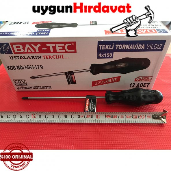 Bay-tec mk4479-4486 Yıldız uçlu tornavida 4*150