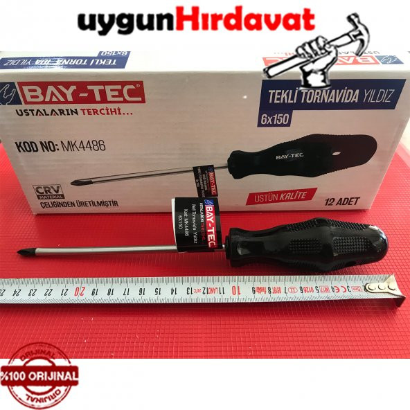 Bay-tec mk4479-4486 Yıldız uçlu tornavida 4*150 - 2