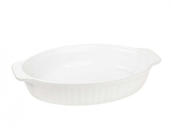 TANTİTONİ EVA SERAMİK OVAL BEYAZ FIRIN KABI 36X23X6.5CM