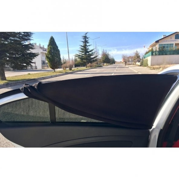 Araba Araç Oto Yan Cam Güneşlik Örtü Perde Kılıf Güneşliği - 8