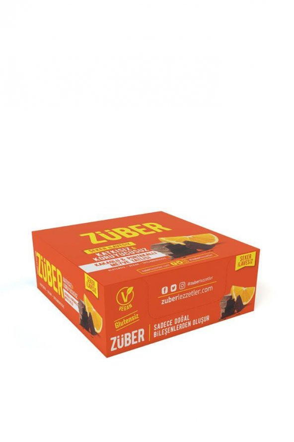 Züber Kakaolu ve Portakallı Meyve Tatlısı - 12 Adet x 40Gr - 2