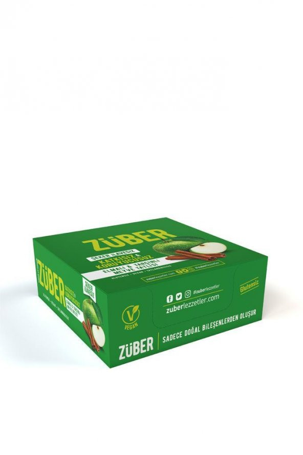 Züber Elmalı ve Tarçınlı Meyve Tatlısı - 12 Adet x 40Gr - 2