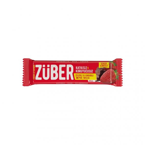 Züber Çilekli ve Kakaolu Meyve Tatlısı - 12 Adet x 40Gr - 3