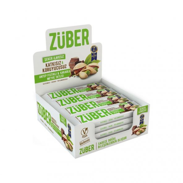 Züber Antep Fıstıklı ve Kakaolu Meyve Tatlısı - 12 Adet x 40Gr