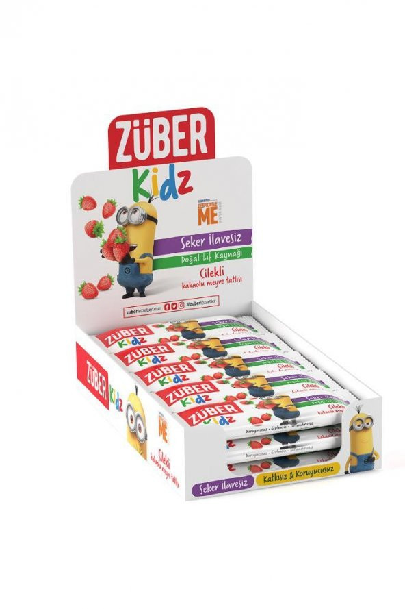 Züber Kidz Çilekli ve Kakaolu Meyve Tatlısı - 16 Adet x 30Gr