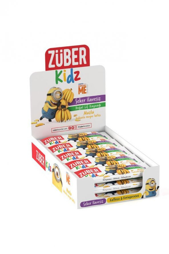 Züber Kidz Muzlu ve Kakaolu Meyve Tatlısı - 16 Adet x 30Gr
