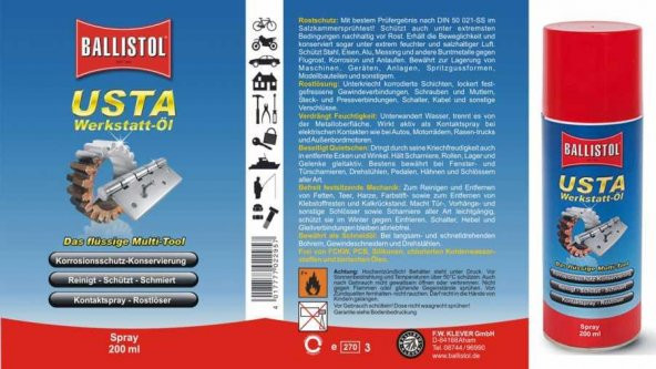Ballistol Usta 200 ml Silah Yağı Spreyi - 2
