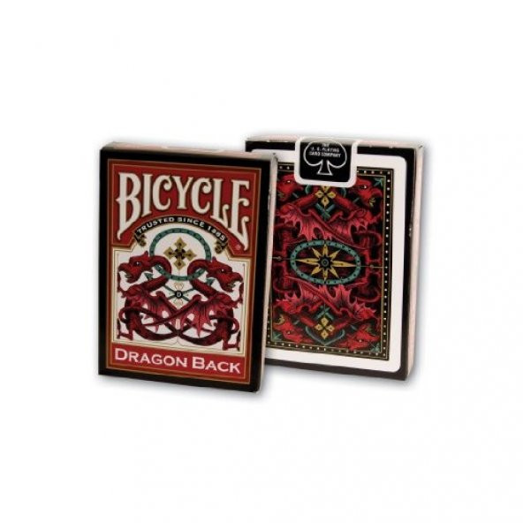 Bicycle Dragon Back Red Kırmızı Poker İskambil Oyun Kartı Kağıdı Destesi Koleksiyonluk