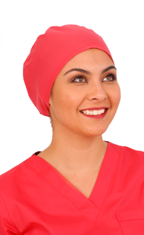 Emel Tekstil Nar Çiçeği Doktor Hemşire Cerrahi Hastane Bonesi - 1